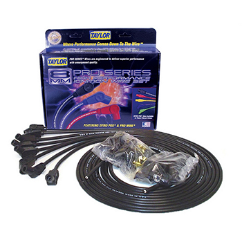 Taylor, 8mm Spiro Pro Universal 8 cyl. Wire Set, 135 Degree Boot, Black