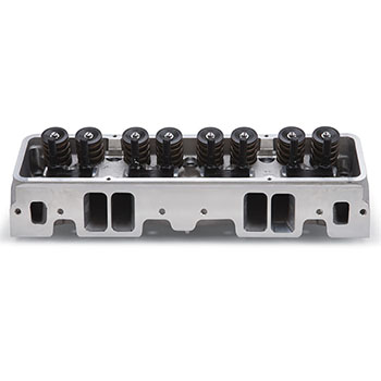 Edelbrock, Victor Jr. Aluminum Chev SB Head, 215cc/64cc, Angled Plug, Assembled, Each
