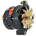 Powermaster, GM Style Race Alternator, 100 Amp, CS121 Case, No Pulley, Black