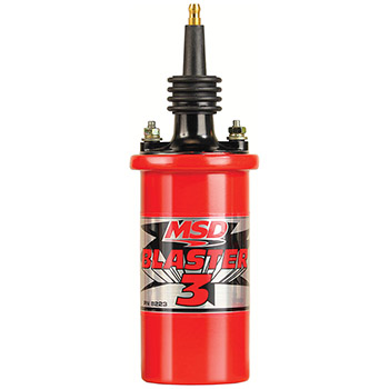 MSD Ignition, Blaster 3 Ignition Coil (Tall Tower), 45,000 Volt, Oil Filled, Red