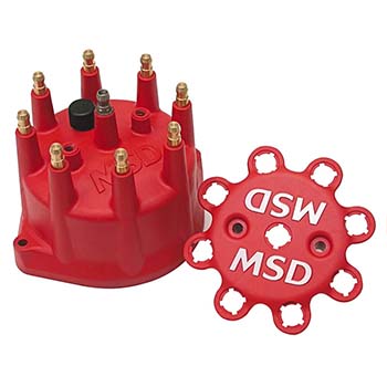 MSD Ignition, Distributor Cap, MSD Small, Red