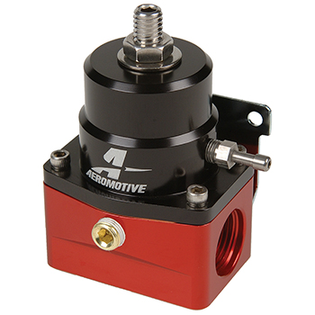 Aeromotive, A1000 Fuel Pressure Regulator, 40-75 PSI, ORB-10 Inlet/-6 Return, Red/Black, Universal, Sold as Each