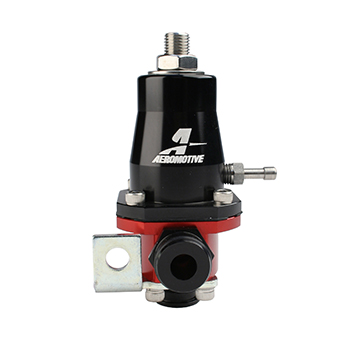 Aeromotive, A1000 Fuel Pressure Regulator, 40-75 PSI, -6 Inlet/-6 Return, Red/Black, Chevy/GM, Sold as Each