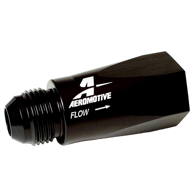 Aeromotive, One Way Check Valve, Black, Aluminum, -10 AN Male