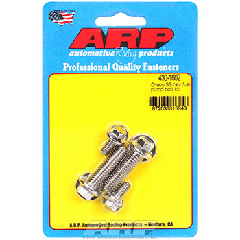ARP, Fuel Pump Bolt Kit, Chevrolet Small Block, Hex, Stainless Steel 300, Sold as Kit