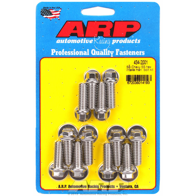 ARP, Intake Bolts, Chev SB, Hex, Stainless Steel