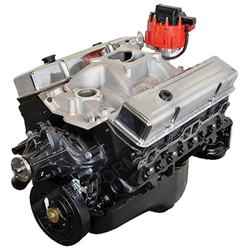 ATK, Chev SB 350ci Mid-Dress Engine, 390HP, 1-Pc. Seal, Hyd. Roller Cam, Pro-Filer Heads, 10.0:1