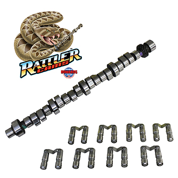Howards Cams, Rattler Hydraulic Flat Tappet Camshaft & Lifter Kit, Chrysler SB LA, 235/243 @ .050, .530/.530, 109 LS