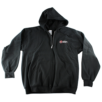 Competition Products, Zip-Up Hooded Sweathshirt, Black, Medium