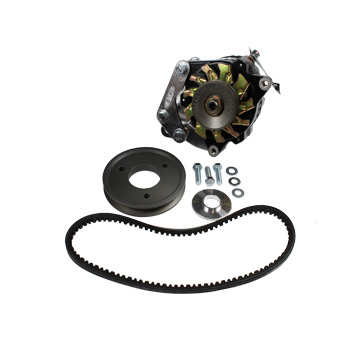 PowerMaster, Pro Series Racing Alternator Kit, Chev SB, Snug Mid-Mount, 100 Amp, CS121 Case