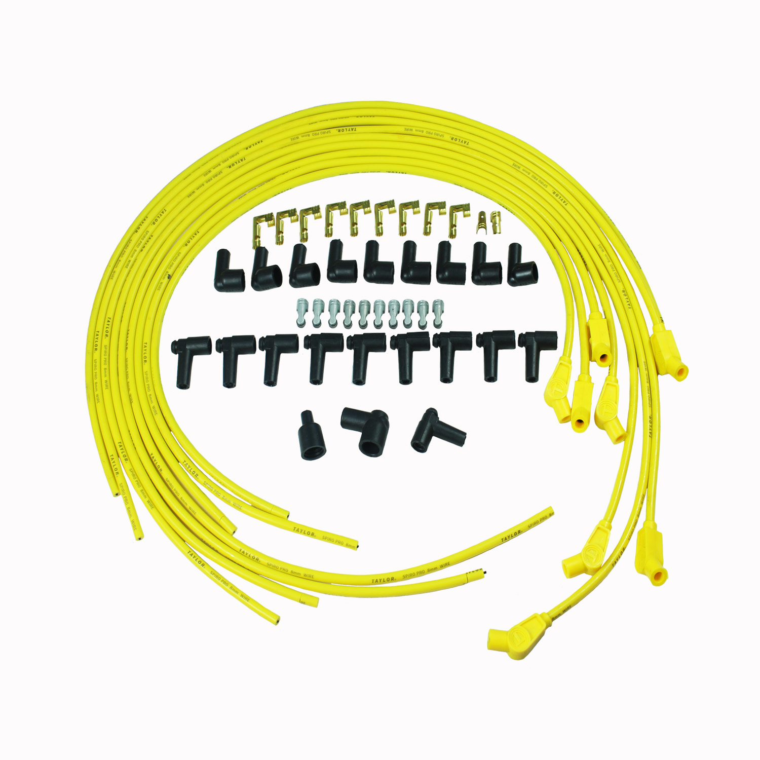 Taylor 8mm Spiro Pro Universal Wire Set, 135� Boot, Yellow