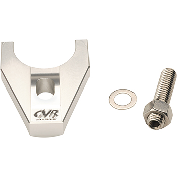 CVR, Billet Distributor Hold Down Bracket, Chev SB/BB, Clear