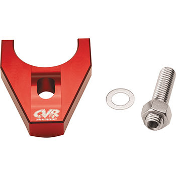 CVR, Billet Distributor Hold Down Bracket, Chev SB/BB, Red