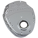 CVR, Billet Aluminum 2-Piece Timing Cover, Chev SB,Clear