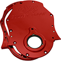 CVR, Billet Alum. 2-Piece Timing Cover, Chev BB, Red