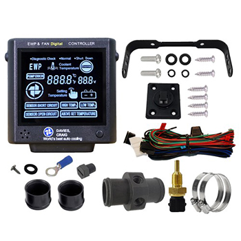 Davies Craig, Digital LCD Electric Water Pump & Fan Controller, Aluminum, 2.190