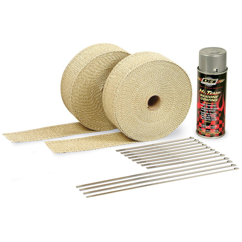 Design Engineering Inc., Exhaust/Header Wrap Kit, 2" x 50, 2 Rolls, Tan