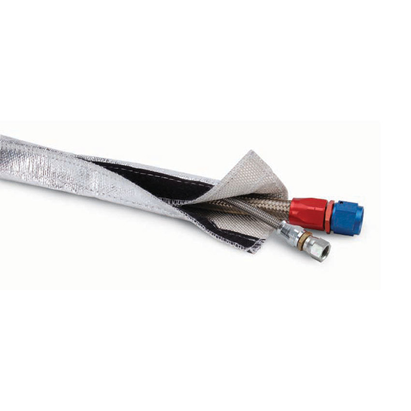 Design Engineering Inc., Heat Sheath Aluminized Sleeving with Hook & Loop Seam, 1/2