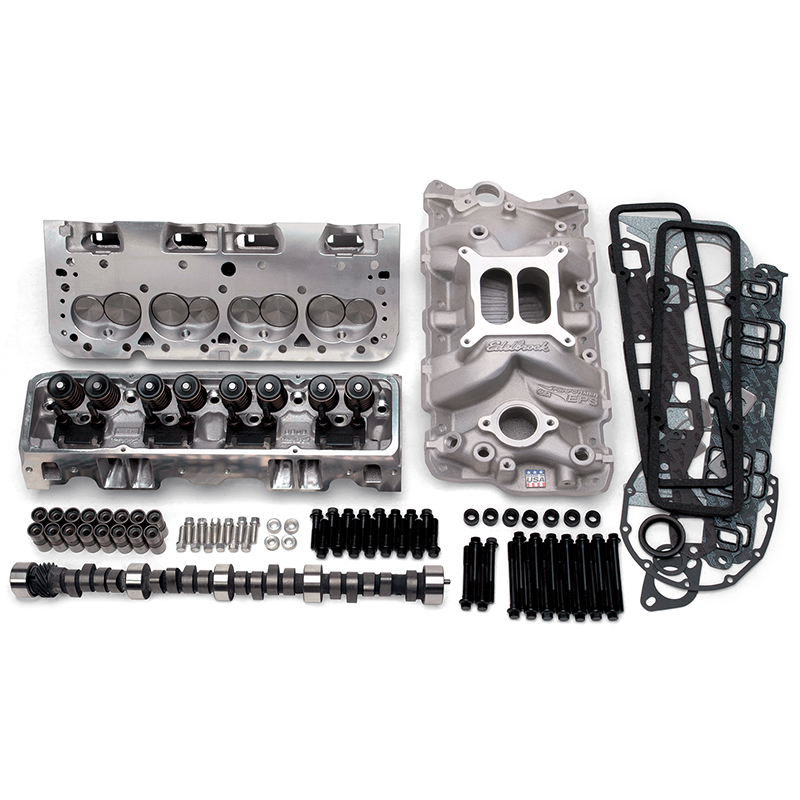 Edelbrock, Top End Power Package Kit, Chev 350, 315 HP, Hydraulic Flat Tappet Cam