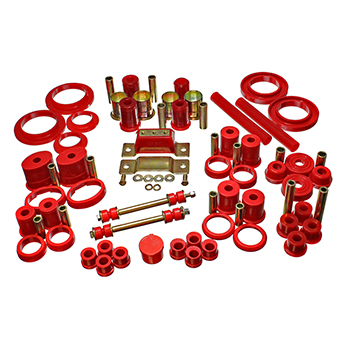 Energy Suspension, Hyper-Flex� System Complete Bushing Set, Mustang V8 85-93, Red
