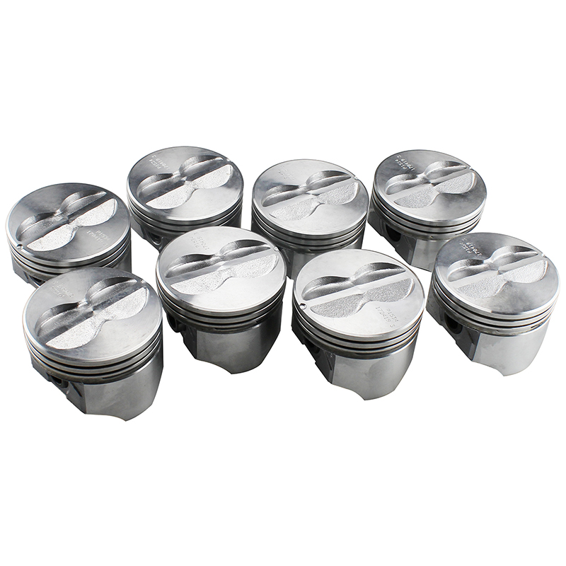 Cast Aluminum Pistons, Chev SB 350, Flat Top (4VR), 4.000