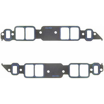 Felpro, Intake Gasket Set, Chev BB, w/Steel Core, Rectangle Port, 1.82