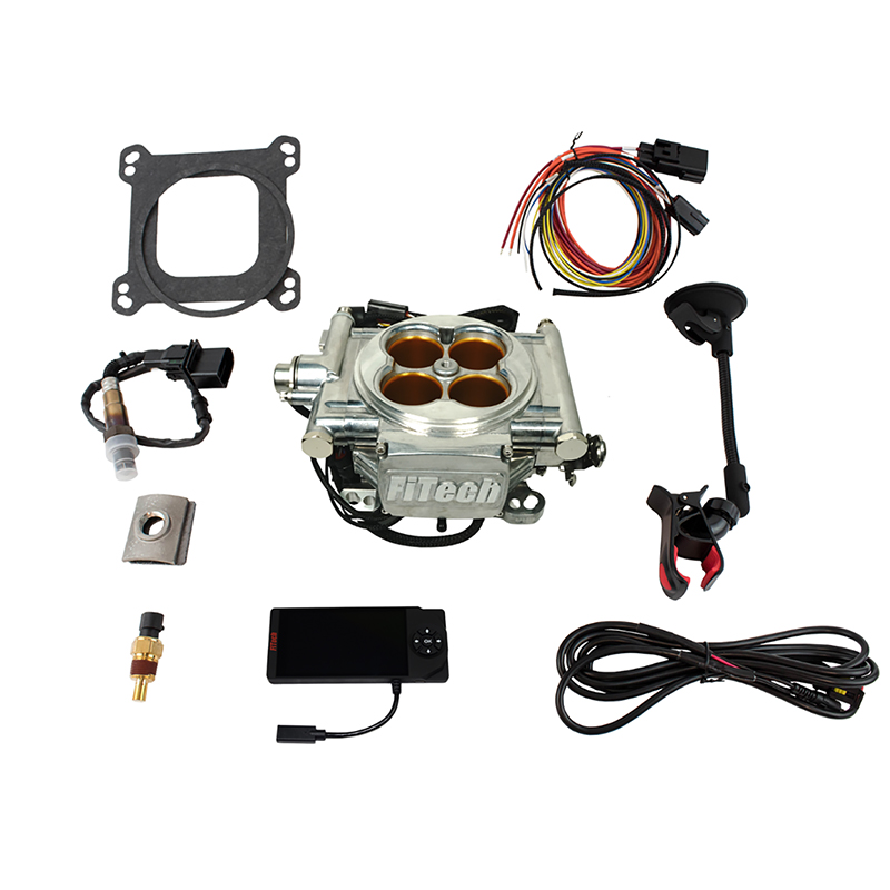 FiTech, Go EFI 8 Power Adder Fuel Injection System, 1200 HP, Bright Aluminum Finish