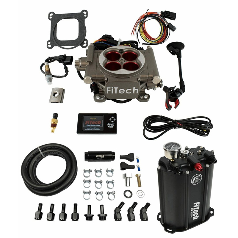 FiTech, Go Street EFI Master Kit w/ Force Fuel Delivery System, 400 HP, Natural Aluminum Finish