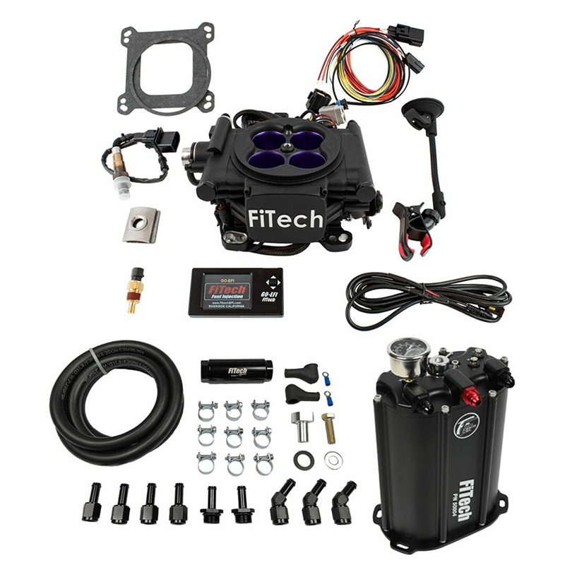 FiTech, Mean Street EFI Master Kit w/Force Fuel Delivery System, 800HP, Black Finish