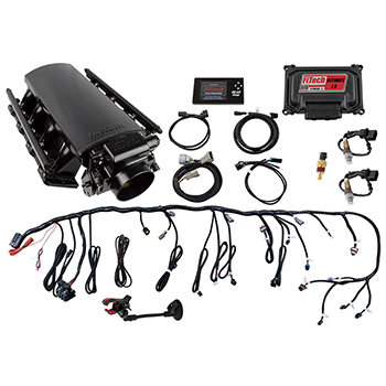 FiTech, Ultimate LS Induction System, LS1/2/6, Up to 500HP, Tall, without Trans. Control