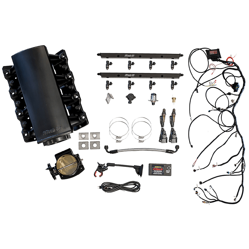 FiTech, Ultimate LS Induction System, LS1/2/6, Up to 750HP, Tall, without Trans. Control