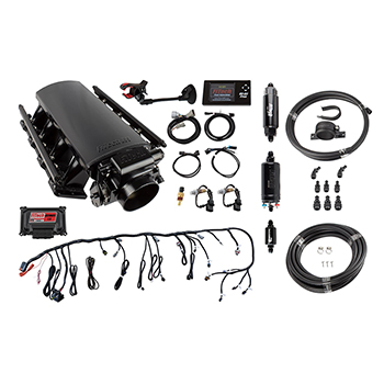 FiTech, Ultimate LS Induction System, LS1/2/6, Up to 500HP, Tall, w/o Trans. Control, w/ Inline Fuel Pump Kit