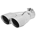 Flowmaster Stainless Exhaust Tip, Angle Cut Dual Round, Universal, 2.50