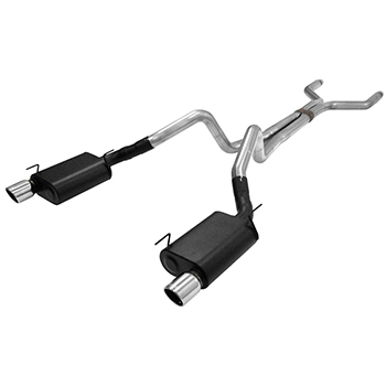 Flowmaster American Thunder Stainless Exhaust System, '05-'10 Mustang GT 4.6/5.4L V8