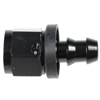 Fragola Push Lok Straight Hose End, Socketless, -4 AN, Black