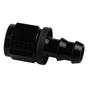 Fragola Push Lok Straight Hose End, Socketless, -8 AN, Black