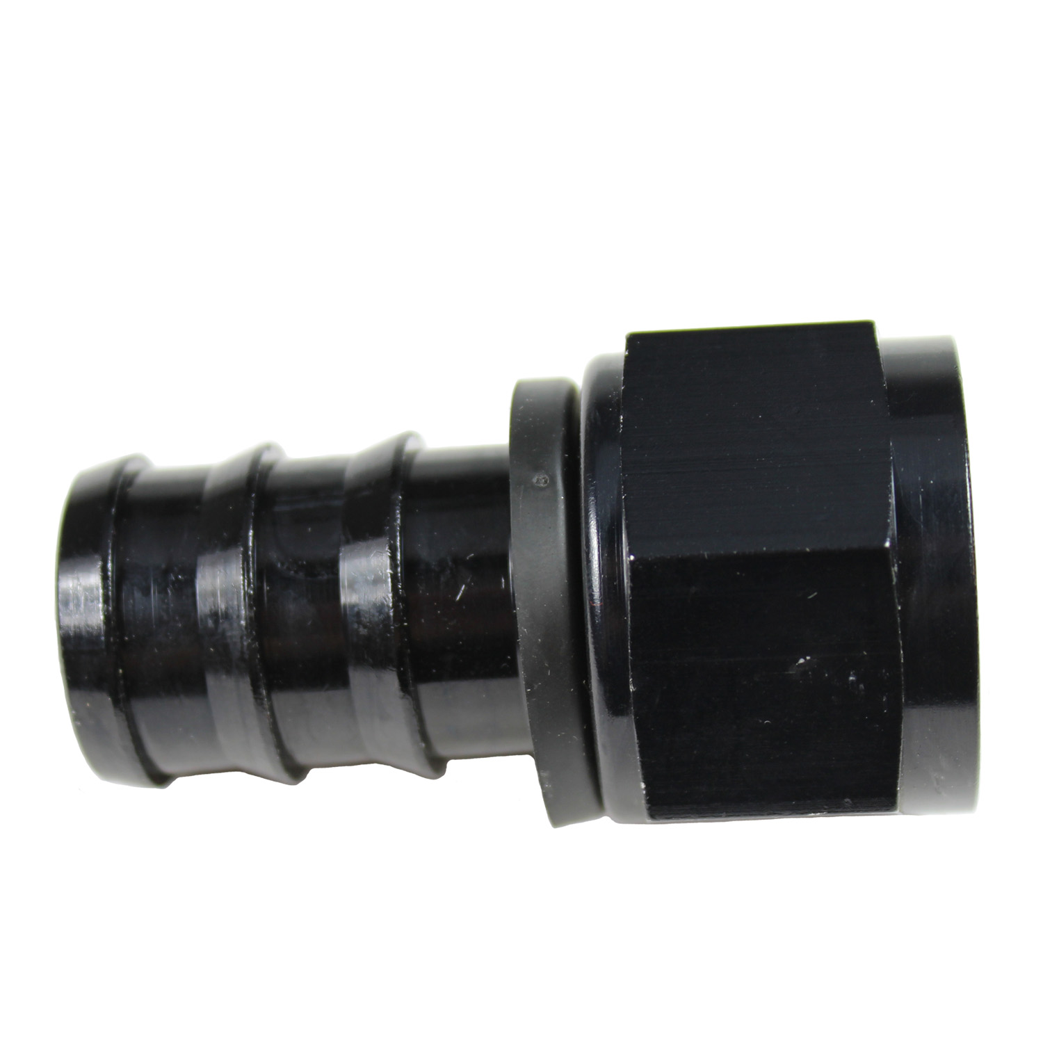 Fragola Push Lok Straight Hose End, Socketless, -16 AN, Black