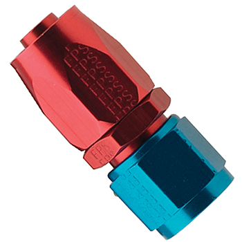 Fragola Pro-Flow Straight Swivel Hose End, -10 AN, Red/Blue