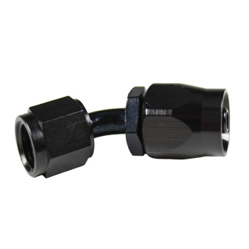 Fragola Pro-Flow 45 Degree Swivel Hose End, -4 AN, Black