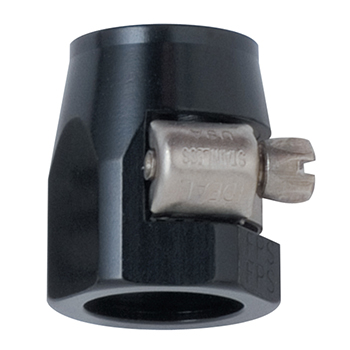 Fragola E-Z Clamp Hose End, -8 AN, Stainless/Aluminum, Natural/Black Anodized