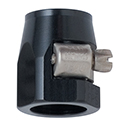 Fragola E-Z Clamp Hose End, -8 AN, Stainless/Aluminum, Natural/Black Anodized