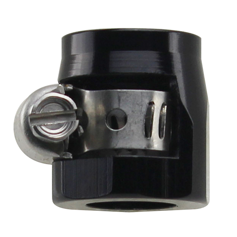 Fragola E-Z Clamp Hose End, -6 AN, Stainless/Aluminum, Natural/Black Anodized