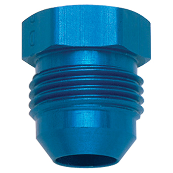 Fragola External Hex Head Flare Plug, -4 AN, Blue