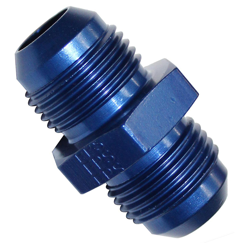Fragola Coupler Fitting, -8 AN to -8 AN, Blue