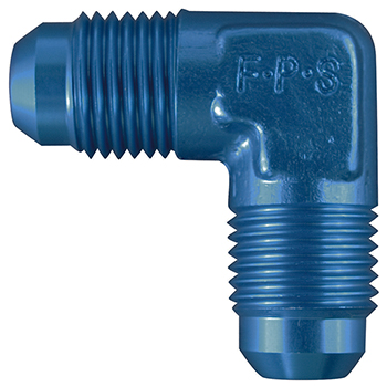 Fragola 90 Degree Coupler Fitting, -3 AN to -3 AN, Blue