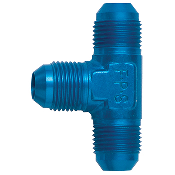 Fragola Tee Adapter, -10 AN, Blue