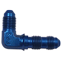 Fragola 90 Degree Bulkhead Union, -3 AN to -3 AN, Blue