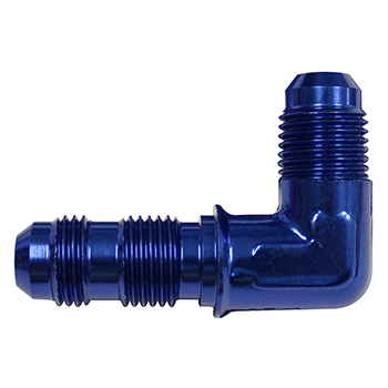 Fragola 90 Degree Bulkhead Union, -6 AN to -6 AN, Blue