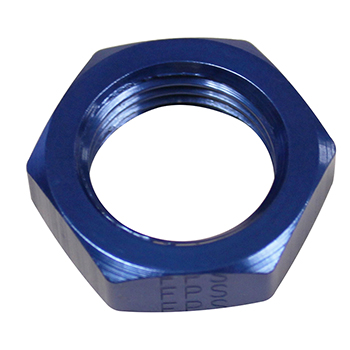 Fragola Bulkhead Nut, -6 AN, Blue