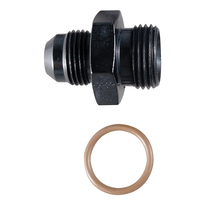 Fragola, Radius AN Port Adapter, -8 ORB to -6 AN, Black